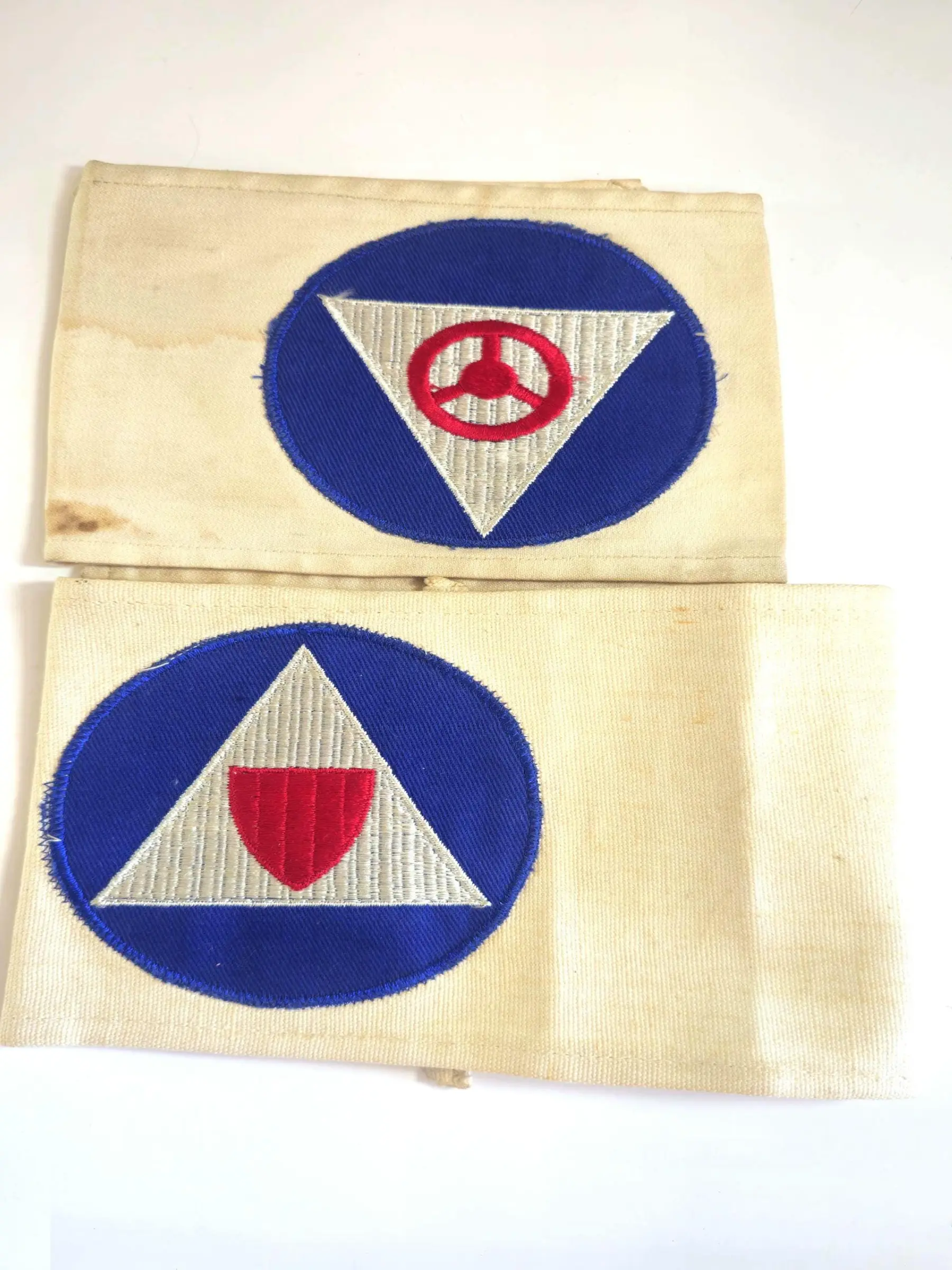 Cold War Civil Defense Arm Bands - US Civil Defense