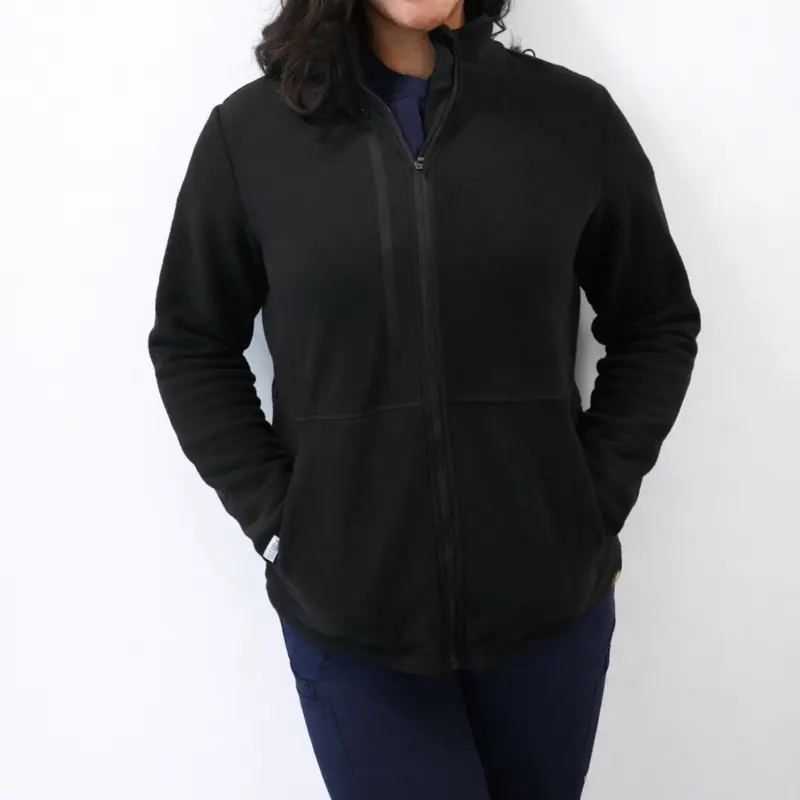 Summit Fleece Jacket - Black Full-Zip Fleece Outerwear for Men and Women - Coats
