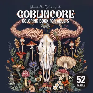 Goblincore Coloring Book For Adults: Beautiful Aesthetic 52 Images and Patterns of Wild Mushrooms, Flowers, Plants, and Insects in a Forest Vibe (Enchanting Forest Coloring Books), Paperback