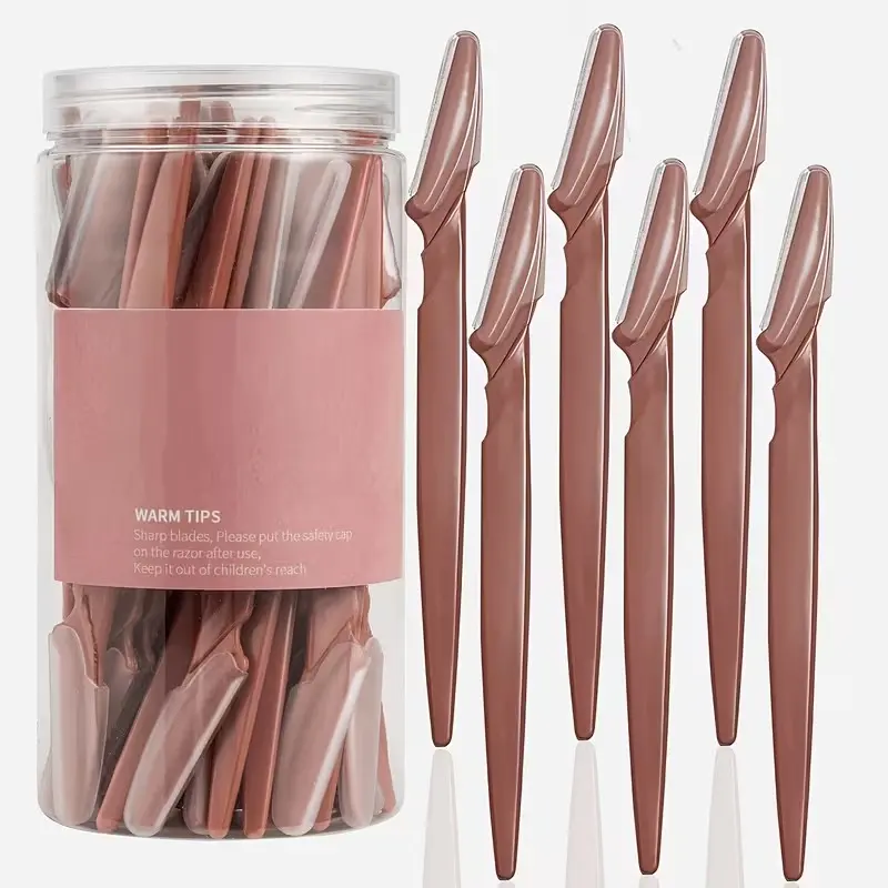 12pcs Dermaplane Razor | Eyebrow Shaver & Face Shaver for Women & Men - Eyebrow Trimmer with Protective Cover, Safe & Painless Facial Hair Remover for Upper Lip, Beginners, Personal Care Grooming Tools
