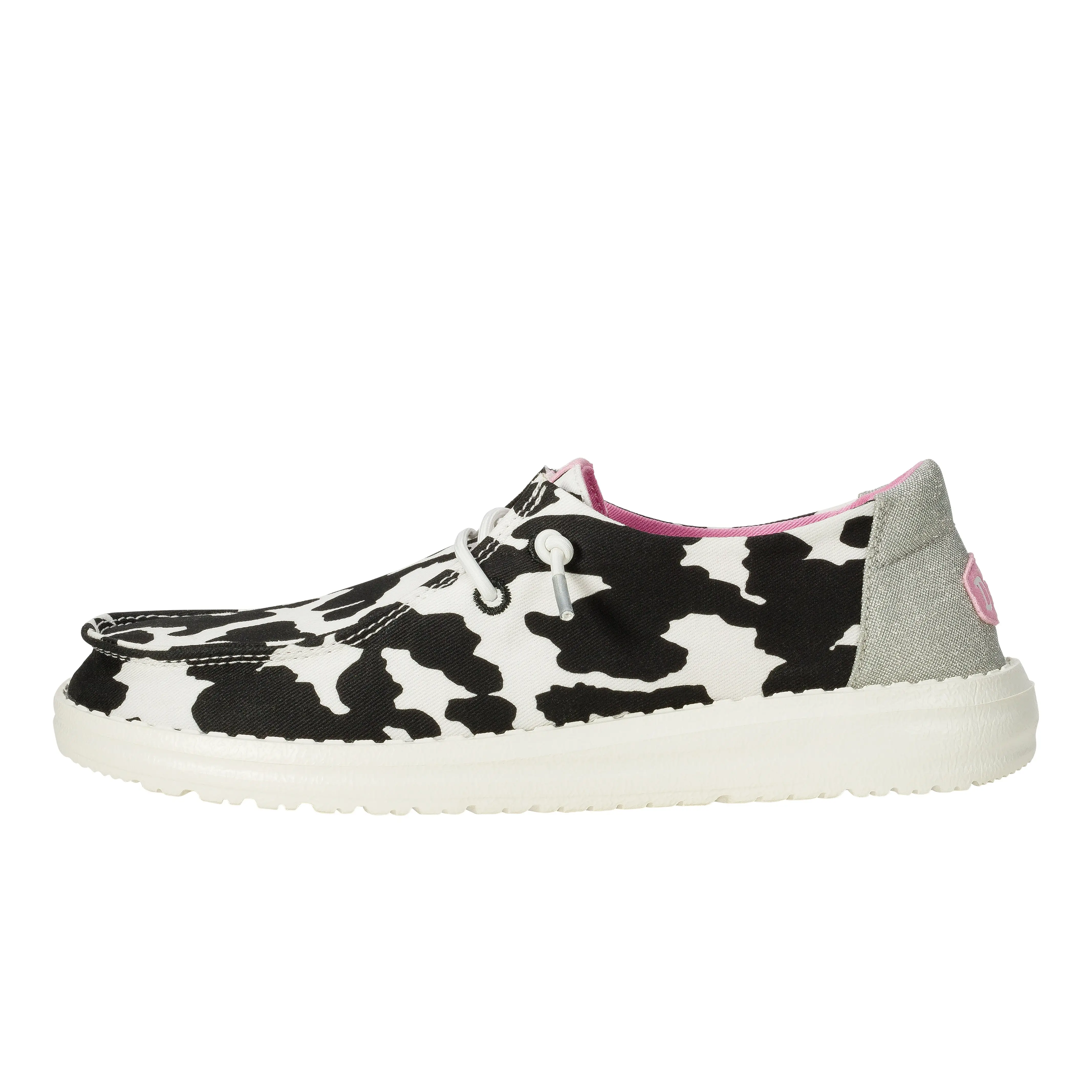 HEYDUDE Wendy Cow Print - Womens Comfortable Slip on Shoes Multicolor Footwear