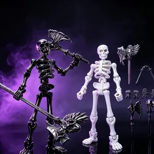 Multi joint movable bone joint puppet, small skeleton human model, building block human assembly toy, children's puzzle model pendant