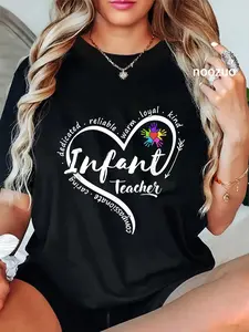 100% Cotton Infant Teacher Back to School Infant Daycare Teacher T-Shirt
