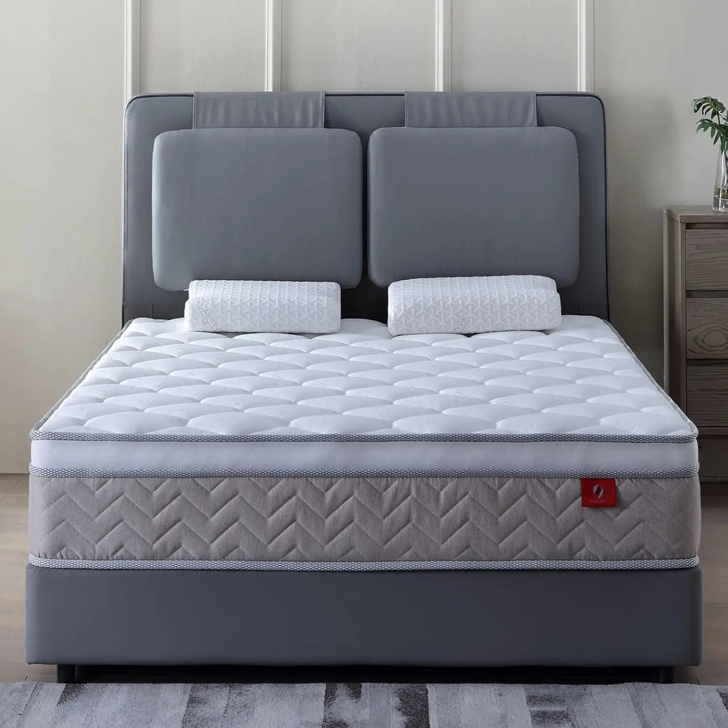 Twin/TwinXL/Full/Queen/King size Mattress, 12 Inch Hybrid Memory Foam Mattress, Medium Firm Mattress In a Box King, Mattresses with Pocket Springs for Pressure Relief/Breathable/Motion Isolation, Certipur-Us Certified (12 inch)