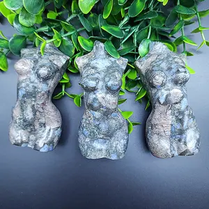 XXL Glaucophane Goddess Carving