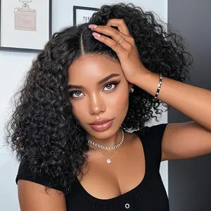 oyom Real Human Hair Lace Front Wig, Large Lace Design Easy to Maintain, No Shedding Comfortable Fit for All Women Head Shapes Fluffy Wigs