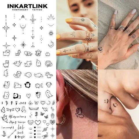 INKARTLINK Semi-Permanent Henna Temporary Tattoos (2 Sheets) - Predrawn Art, Henna Designs, Waterproof, Realistic Look, No Adhesive/Reflection, Long-Lasting (1-2 Weeks), Ideal for Adults, Swimming