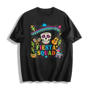 100% Cotton Men’s T-Shirt S-5XL Plus Size Graphic Tee Mexican Fiesta Style Sugar Skull Sombrero Guitar Maracas Piñata Fiesta Squad Design Party Celebration Summer Wear Gift for Friends Family lemons on fire streetwear butcher logos on clothes target