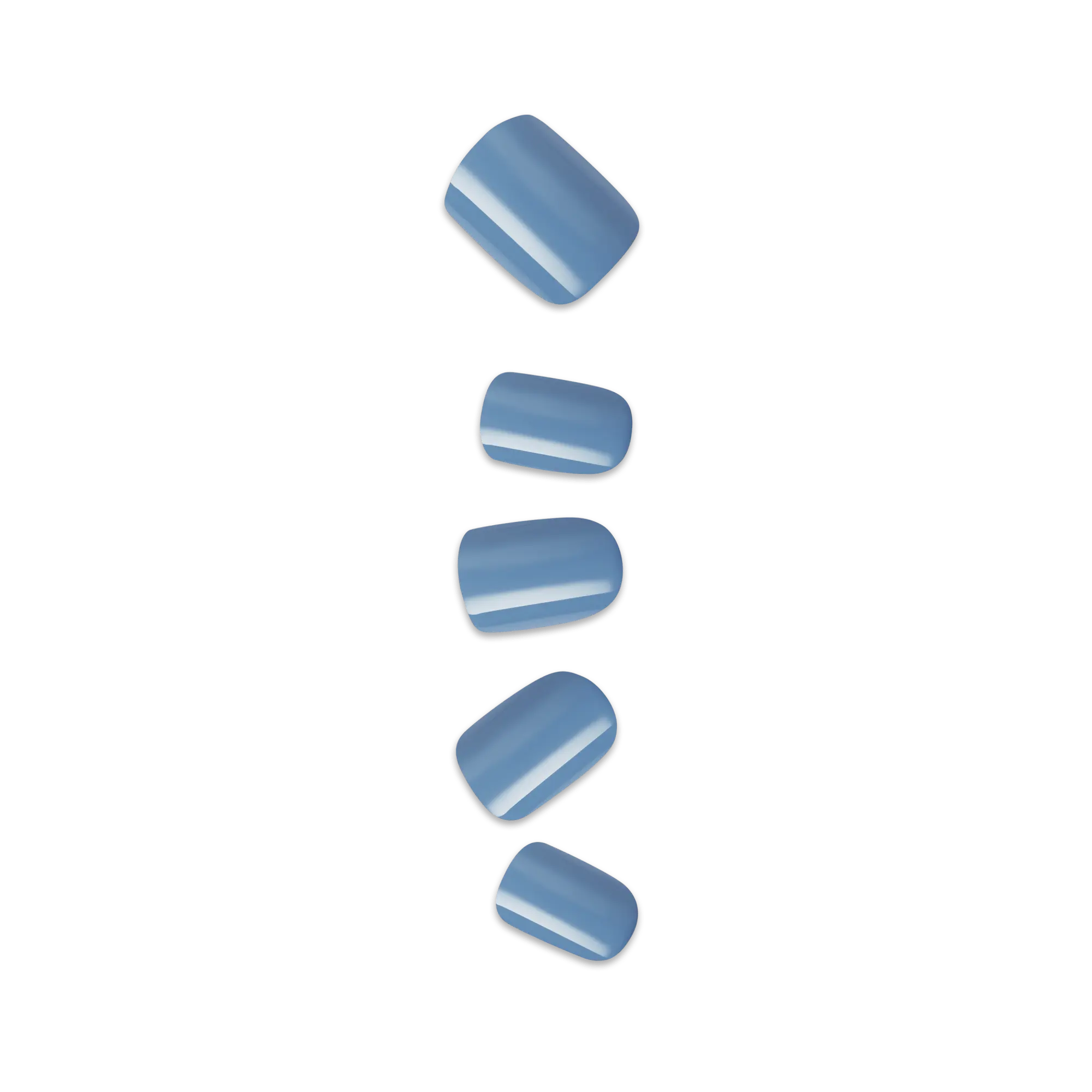 Impress Color No Glue Fake Press On Nails - Frostel | Solid, Blue, Short, Squoval, Manicure