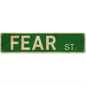 Metal Tin Sign Fear St Street Signs Indoor/Outdoor Road Signs 16x4 Inch