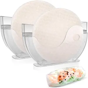 2 Pack Rice Paper Water Bowl Dipper Spring Roll Water Dipper Rice Paper Holder