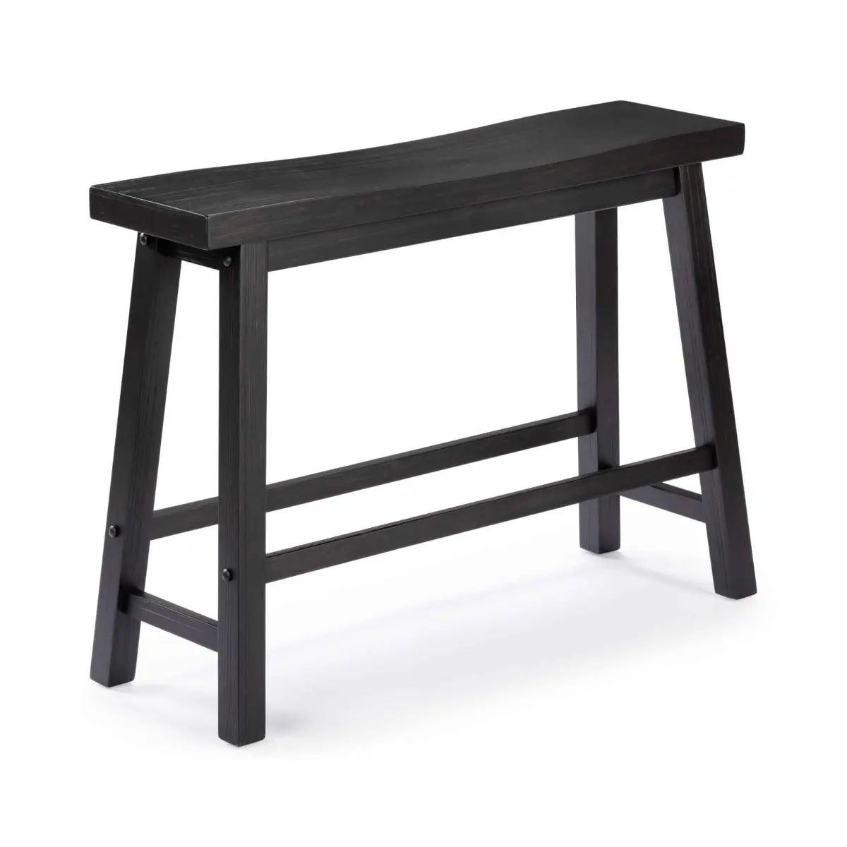 Boraam 75425 Sonoma Backless Bench - Black Charcoal