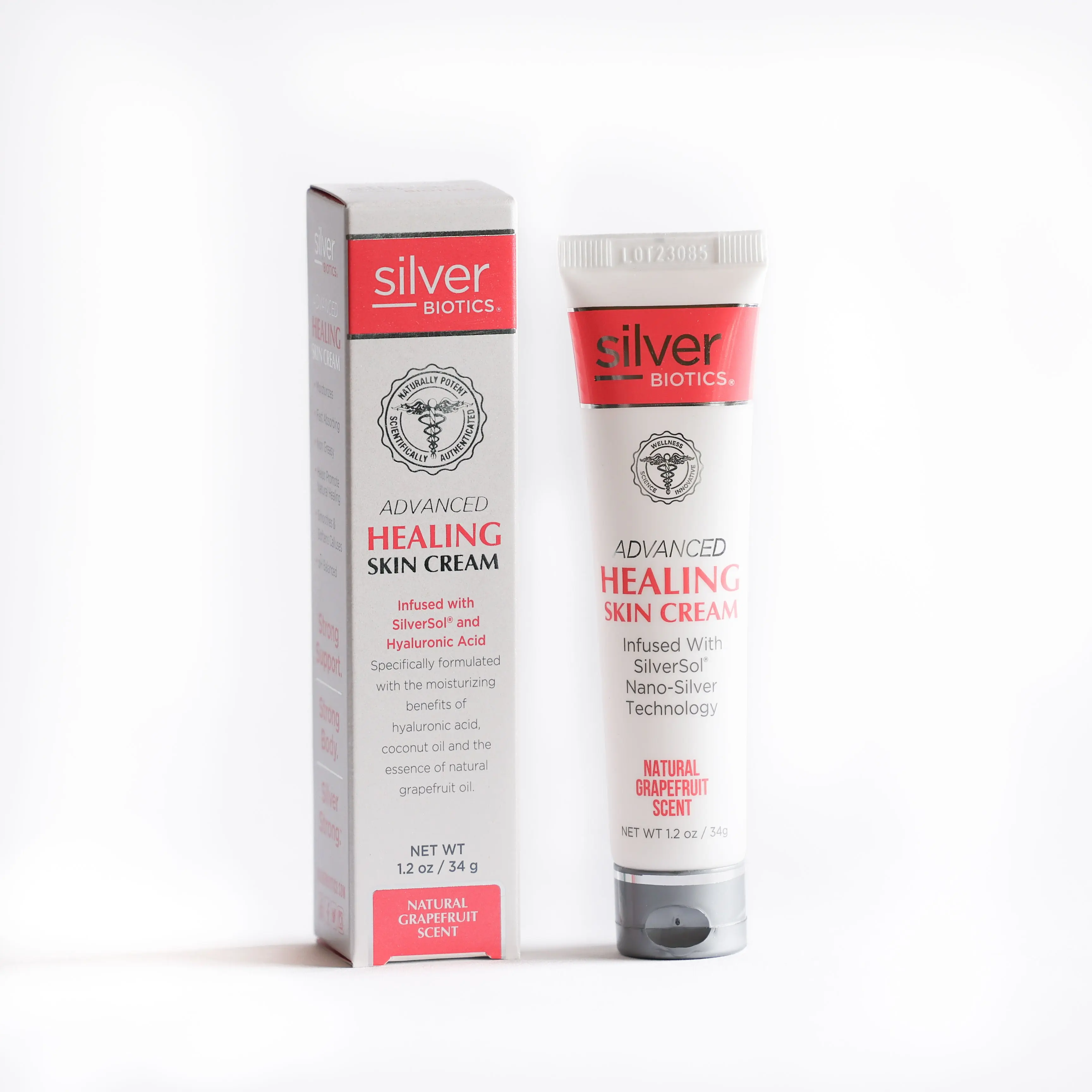Silver Biotics Advanced Healing Skin Cream – Natural Grapefruit | 1.2 oz