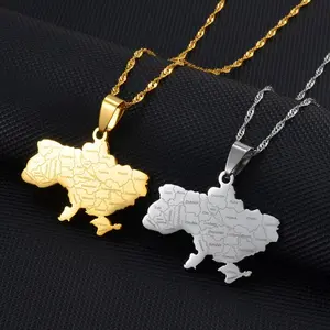 Ukraine Necklace, Keychain, Map, Flag, Poster, Tshirt