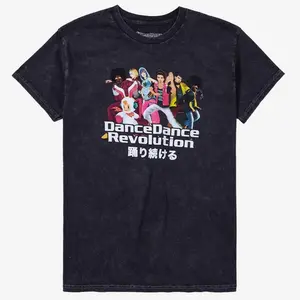 Dance Dance Revolution Dark Wash Boyfriend Fit Girls T-Shirt