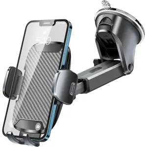 Phone Holder Mount for  [ Suction] Hands-Free Universal Cell Phone Mounts for Dashboard/Windshield, 360 Rotation Extendable Mobile  Holder for Smartphones