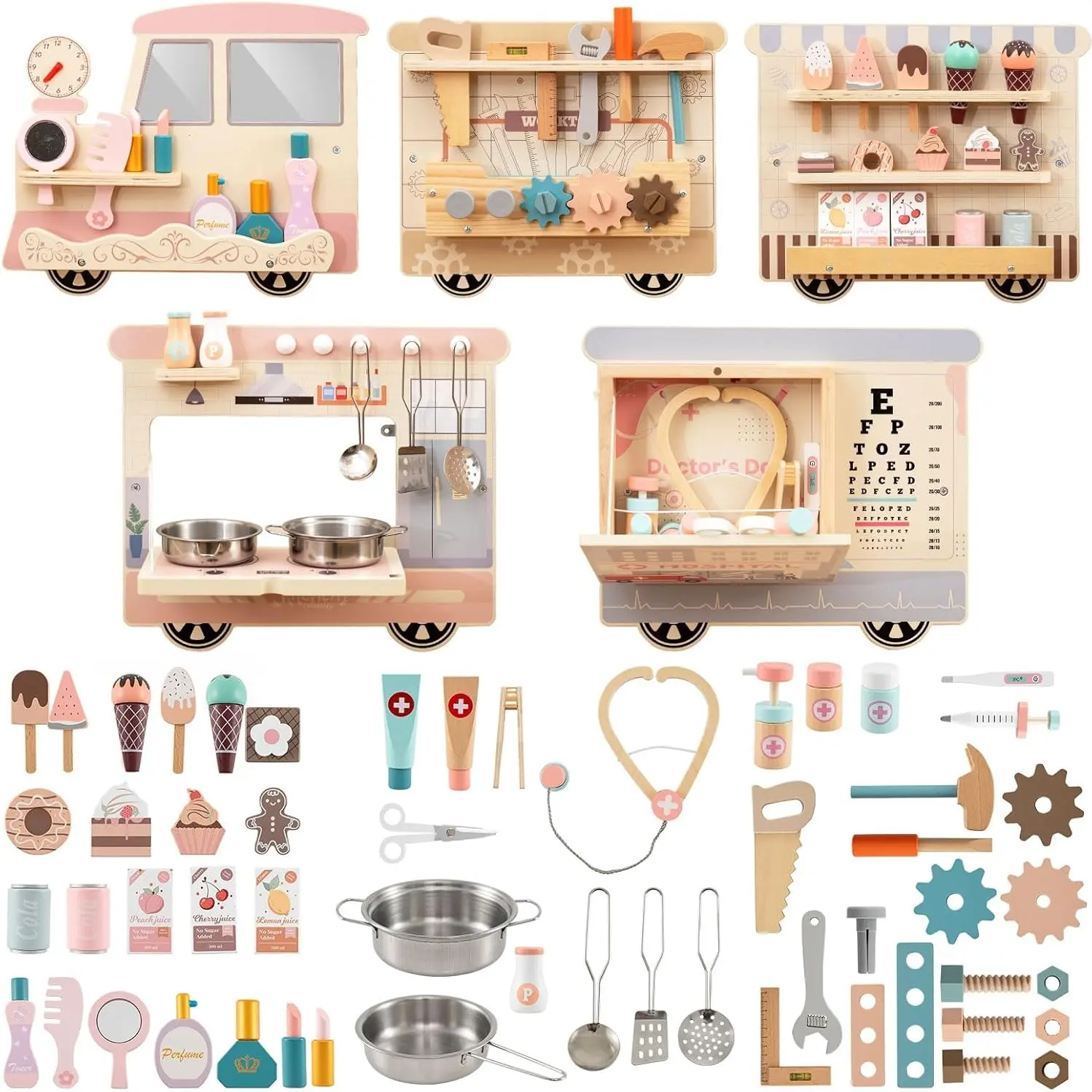 78” Train, Vanity|Toolbox|Kitchen|Hospital| Snack