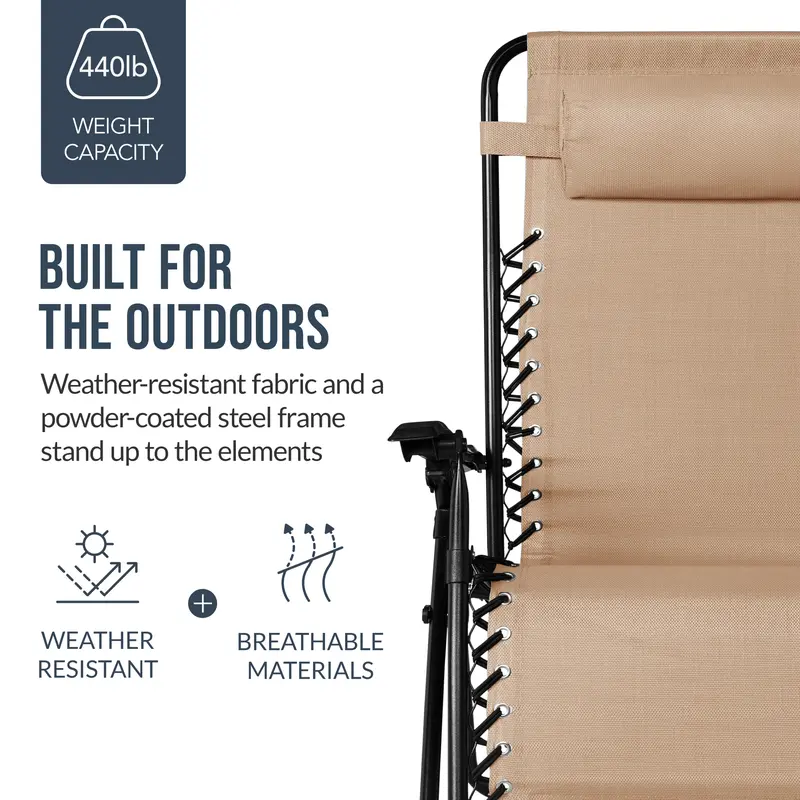 ZenLounger 440lb capacity weather resistant