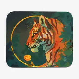 Golden Tiger Rose Mousepad