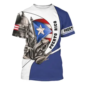 Unisex Puerto Rico T - Shirt with Coqui Frog, Puerto Rican Flag & Lighthouse – Cultural Pride Casual Wear for Festivals & Daily Outings