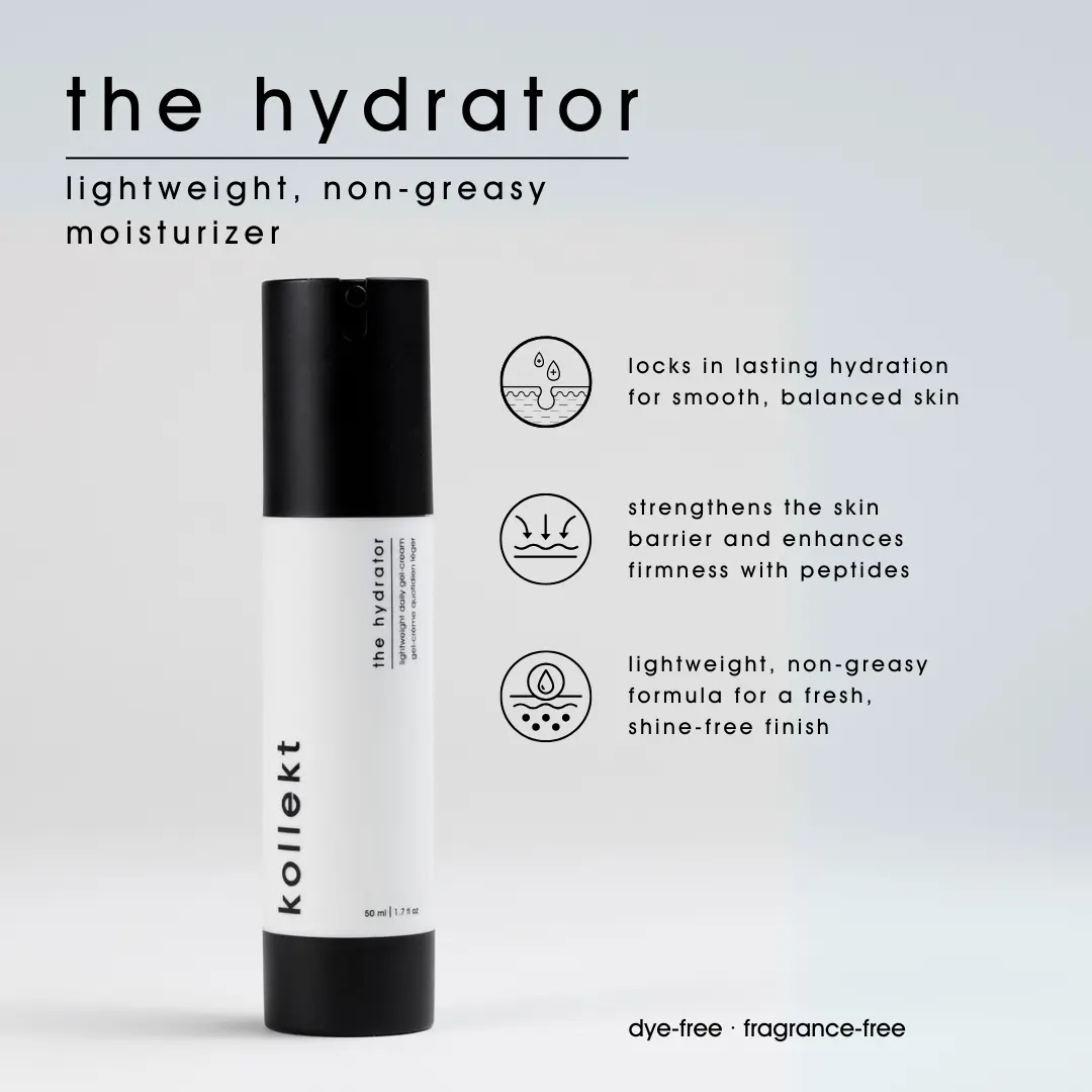 Kollekt Skincare Lightweight Daily Moisturizer Non-Greasy, Soothing & Hydrating with Peptides, Shea Butter, Jojoba, Red Algae, Centella Asiatica, B5 & Sodium PCA for Smooth, Plump, and Firm Skin