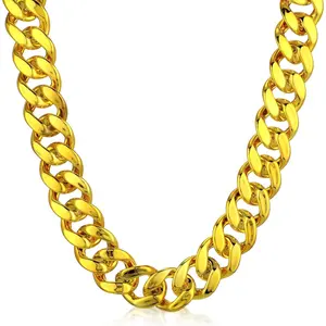 Big Chain Necklace Detachable  Hop Rapper  Chain Plastic Necklace 80s 90s Costume