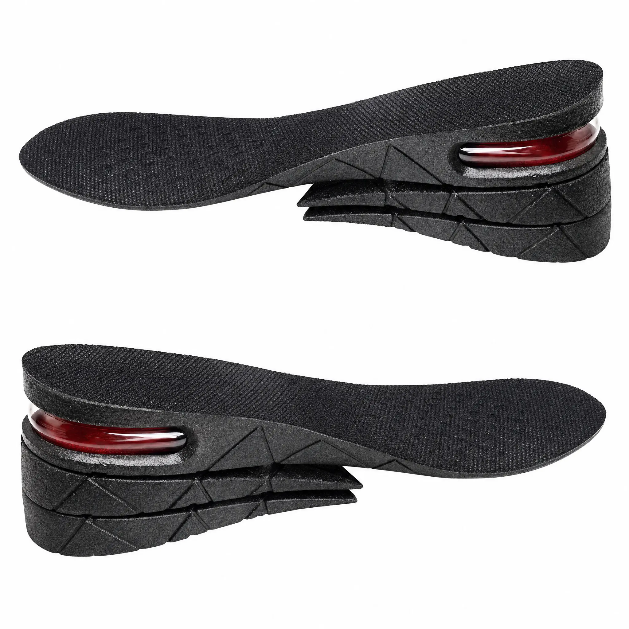UPGRADED Invisible Height Increase Insoles for Men and Women, Adjustable 3 cm, 5 cm, or 7 cm Lift, Air-Cushion Heel Support, Breathable Trim-to-Fit Shoe Inserts for Sneakers and Boots
