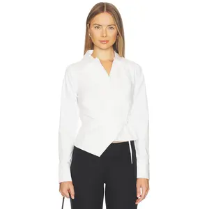 ALL THE WAYS Xandra Wrap Top in White