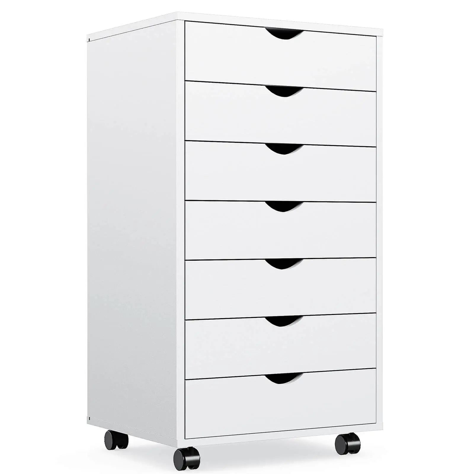 【Star】7 Drawer Chest Dressers Storage Cabinets Wooden Dresser Mobile Cabinet with Wheels Bedroom Organizer Drawers for Office, Home officecabinet