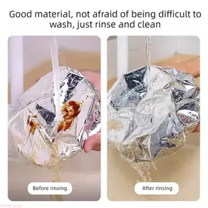 50pcs Disposable Aluminum Foil Lids, Premium Heat-Retaining Kitchen Accessories, Insulation Covers for Food Freshness, Ideal for Family Dining and Food Storage