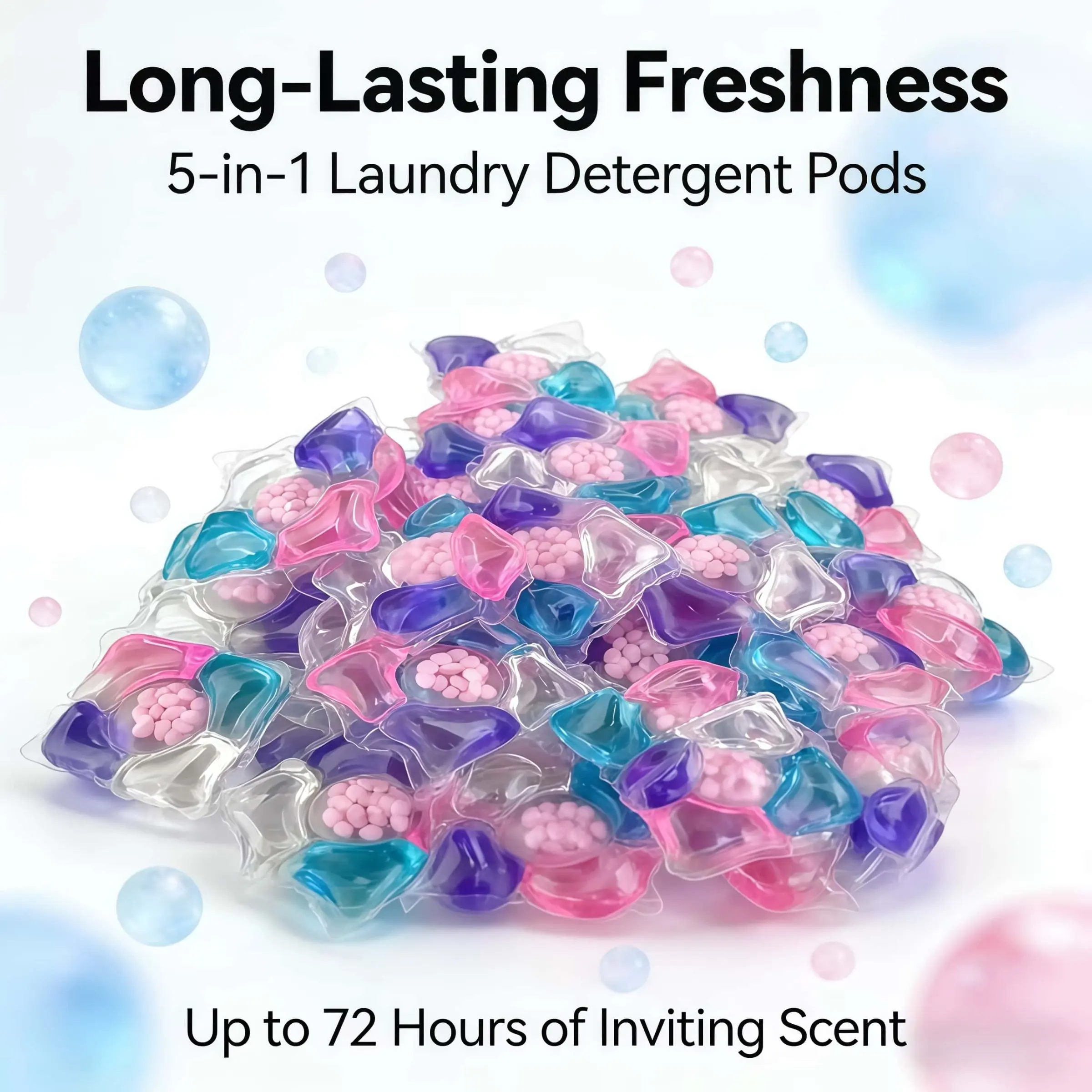 Five-in-one laundry beads, Laundry Pods, Detergent, lasting fragrance, cleaning balls convenient for home travel, Various Laundry Needs, Laundry Products, bagged 10 /30 /50 /70 /100/ bag, Home Goods