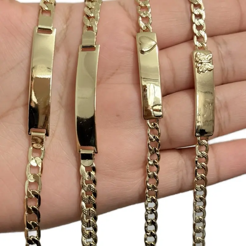 14K Gold Plated Tag ID Adults Bracelet- Leave the name in the notes before you pay 14K Gold Plated Tag ID Adults Bracelet- Leave the name in the notes before you pay