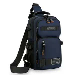 Men's Large Capacity Multi-Pocket Chest Bag, Fashionable Single Shoulder Crossbody Pack, Lightweight Travel Sports Pouch for Daily Use, Tactical Shoulder Bag