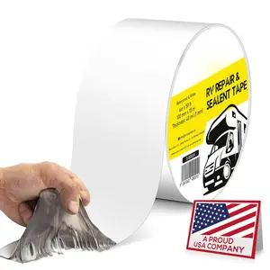 RV Sealant Tape, White, 4 Inch x 50 , Roof Patch Repair Tape, Roofing Tape for RV,  Leak Tape for RV puncture, Boat Sealing, Awning, Canopy, Tents, Camper, Greenhouse and Tarpaulin