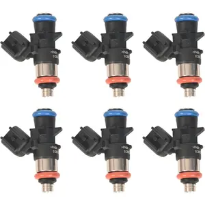 Fuel Injectors 0280158233 Compatible With 2011-2017 Chrysler 200,300 Dodge Challenger,Charger Jeep Grand Cherokee,Wrangler Ram 1500,2500,3500 3.6L Replaces 05184085AC 4 Holes