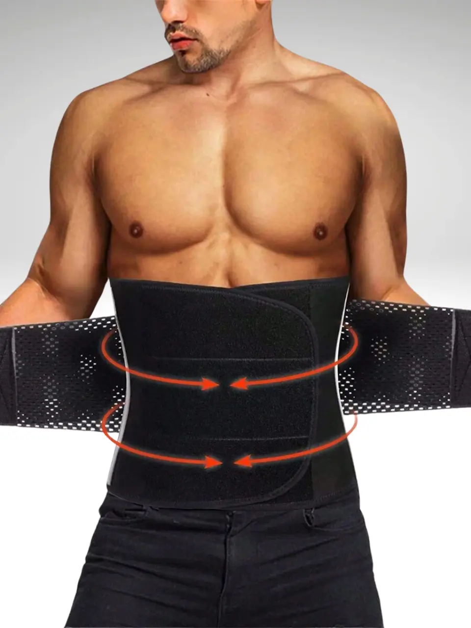 Men's Waist Trainer Belt – Double Compression Faja Belt for Tummy Control & Back Support, Body Shaping for Daily Workout Wear