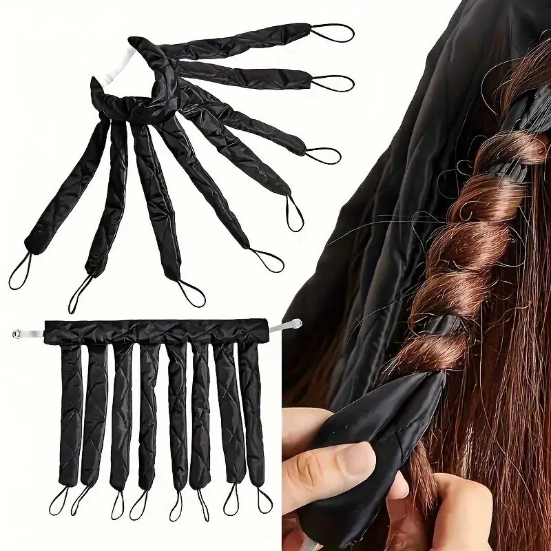 Long Hair Curler Headband, Satin No-Heat Curling Wand with Adjustable Strap, Nighttime Wave Maker, Extra Large Sleep Cap, Women's Warm Sleep Hat, Heatless Curlers, Heatless Curls Overnight, Heat Free Curls, Heatless Styling Tools