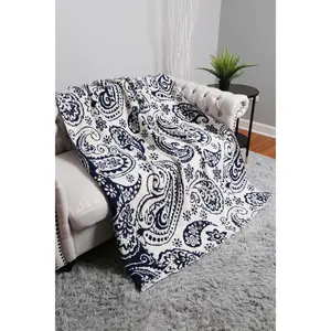 mySundaze Paisley Print Throw Blanket Soft Microfiber 50x60