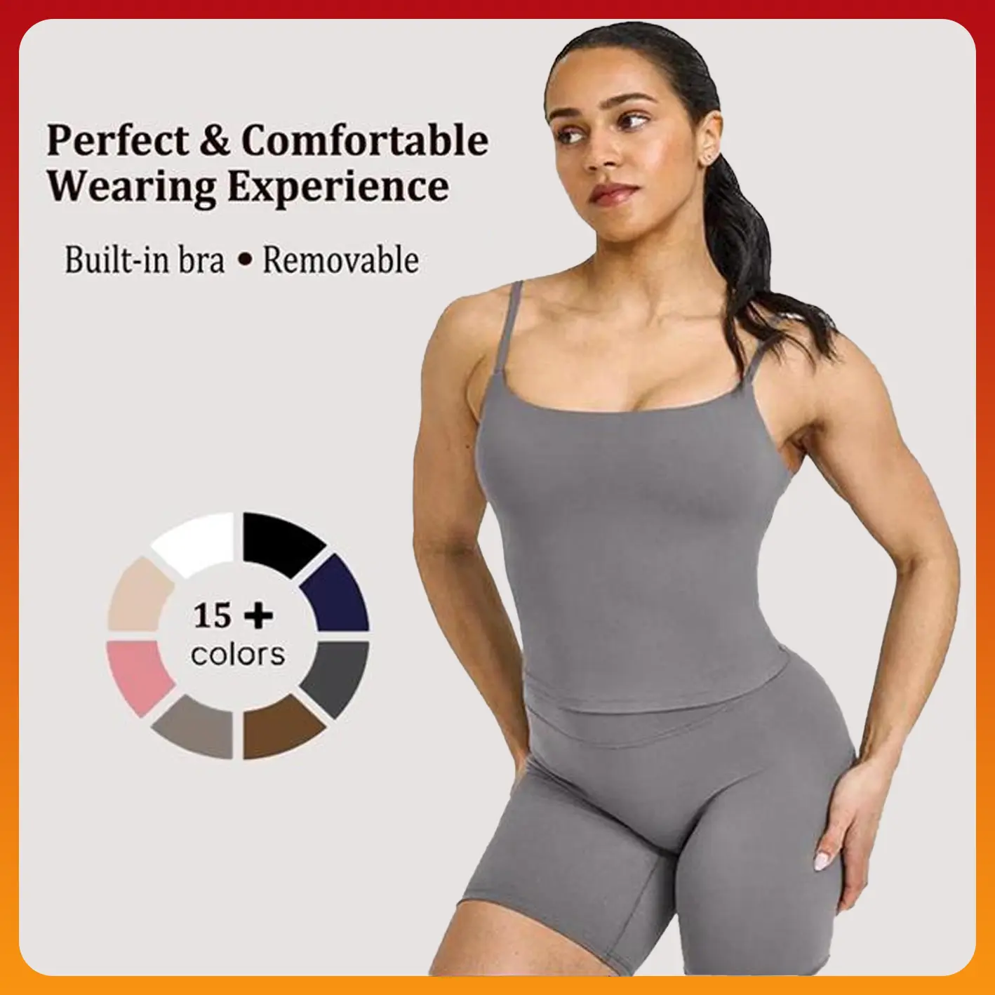 DENFY SOFTMOTION STRAPPY MID VEST Workout Tops for Women - Stylish Gymwear with Halter Tank Design for Yoga & Sports - Comfortable Mid-Length Vest with Built-in Bra #BackToSchool