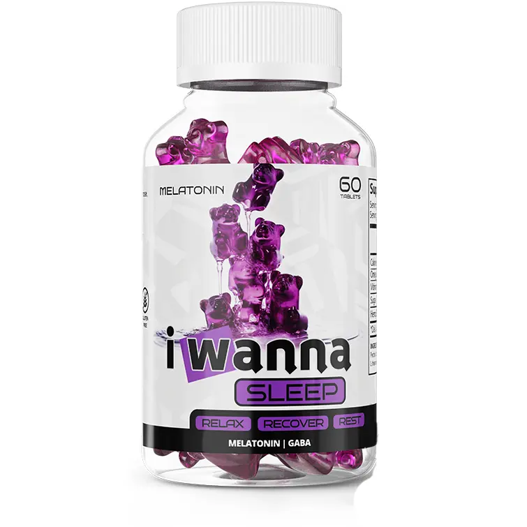 iWanna 100g Natural Lavender Mixed Berry Chewable Vegan Deep Sleep Gummies - Drug-Free, Non-Habit-Forming, Non-Stim Plant-Based Melatonin Healthcare Supplements for Adult Women