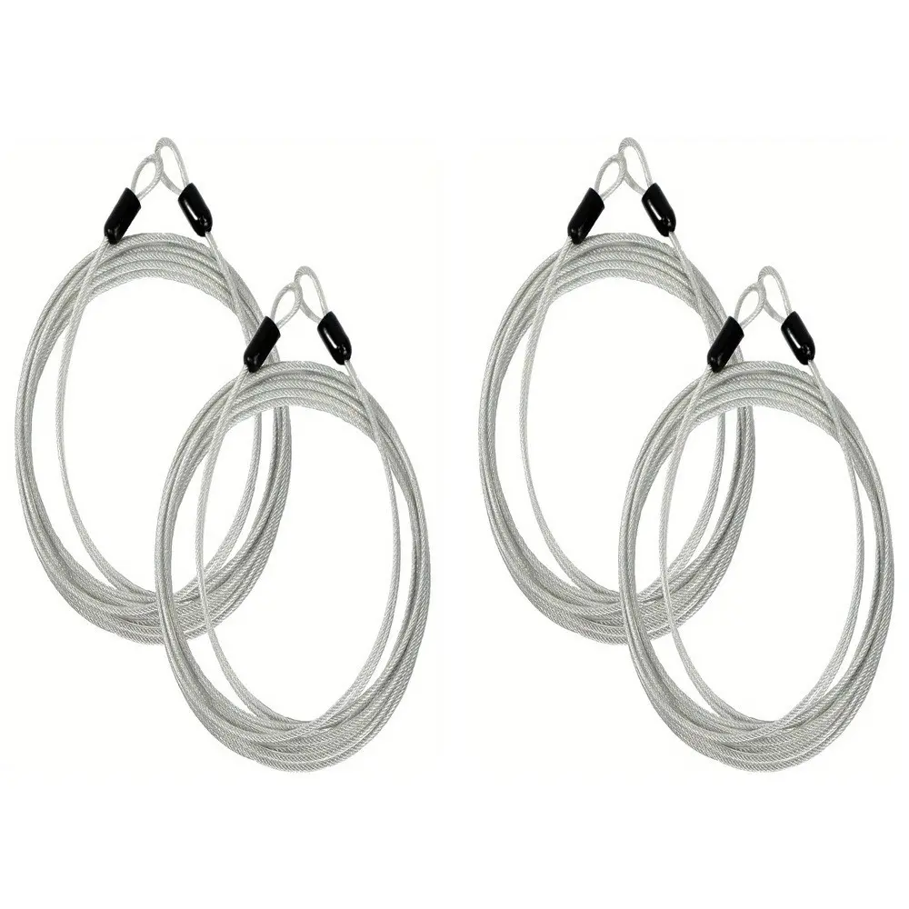 4pcs 78inch Braided Steel Coated Practical Security Theft Proof Cable, Luggage Lock Safety Cable, Double Loop, Ideal for Camping and Traveling, Guarding