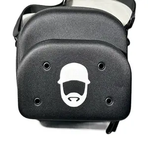 Personalized Hat travel Cases BARBAS HATS for Baseball Caps, Hard Storage Organizer Holder with Shoulder Strap & Handle, Protect up to 2 Hats Outdoor and Home Storage, Black Durable Carrier