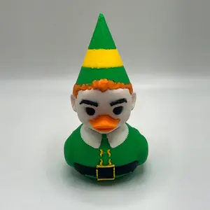 North Pole Christmas Elf Duck