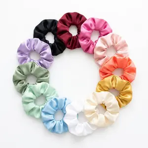 Satin Scrunchies Set 12 Pack Silk Hair Ties No Damage Ponytail Holders