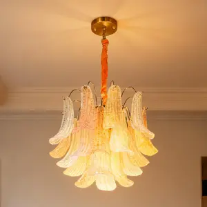 Crystal Chandelier Retro Colored Living Room Villa Bedroom Dining Room Light