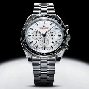 Luxury Men's Chronograph Watch with Sporty Design and AR Sapphire Glass - Water Resistant up to 100M"