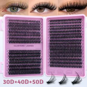 640 Clusters, 30D/40D/50D False Eyelashes, Natural/light/dense Look, Suitable for Women and Girls, Beginners and Professionals