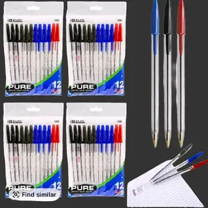 pack of 2 ball point red blue and black 12 pc in one packet