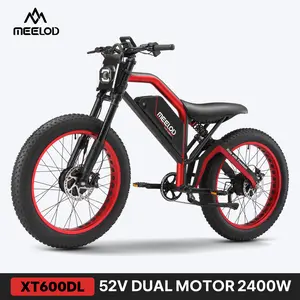 Meelod XT600DL - Fat Tire E-Bike with 2400W Dual Motors | Speeds up to 35-40mph | 50-100 Mile Range | 26-Inch Electric Bike for Adults | Commuter Ride | E BIKE bicicleta electrica 2025 - The Ultimate Holiday Gift