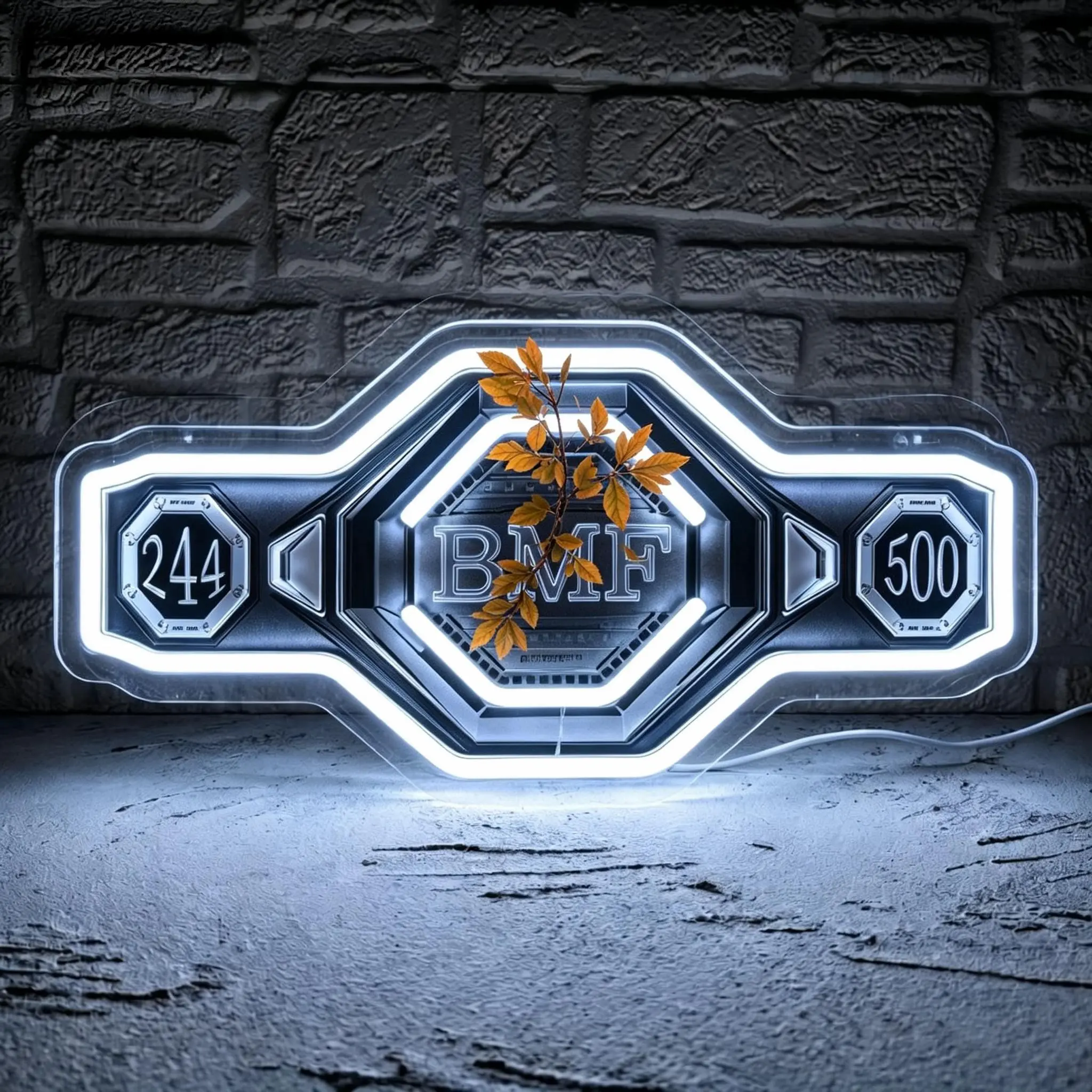 Fighting Themed LED Neon Sign - USB Powered Dimmable Wrestling Sports Night Light, Fight Night Logo Wall Art for Boxing Gym, Room Decor Gift for Boxing Lovers
